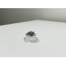 10K YELLOW GOLD TOPAZ & DIAMONDS RING SIZE 7