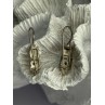 925 Sterling Silver With Gold Plated Part Earrings Length 1 Inch
