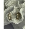 925 Sterling Silver With Gold Plated Part Earrings Length 1 Inch