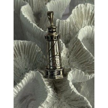 925 Sterling Silver Cape Hatteras Outer Banks Lighthouse Pendant Length 1.87 Inc