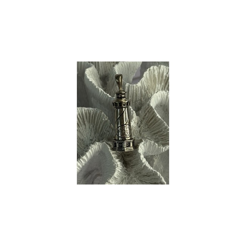925 Sterling Silver Cape Hatteras Outer Banks Lighthouse Pendant Length 1.87 Inc