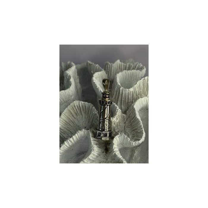 925 Sterling Silver Cape Hatteras Outer Banks Lighthouse Pendant Length 1.87 Inc