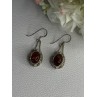 Vintage 925 Sterling Silver Amber Earrings Length 1.40 Inch