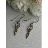 Dancing Girl 925 Sterling Silver Larimar Earrings Length 1.60 Inch