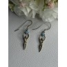 Dancing Girl 925 Sterling Silver Larimar Earrings Length 1.60 Inch