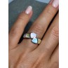925 Sterling Silver Abalone Ring Size 7