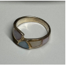 925 Sterling Silver Abalone Ring Size 7