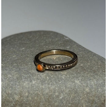 925 Sterling Silver Agate Ring Size 6