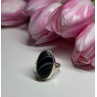 925 Sterling Silver Agate Ring Size 7