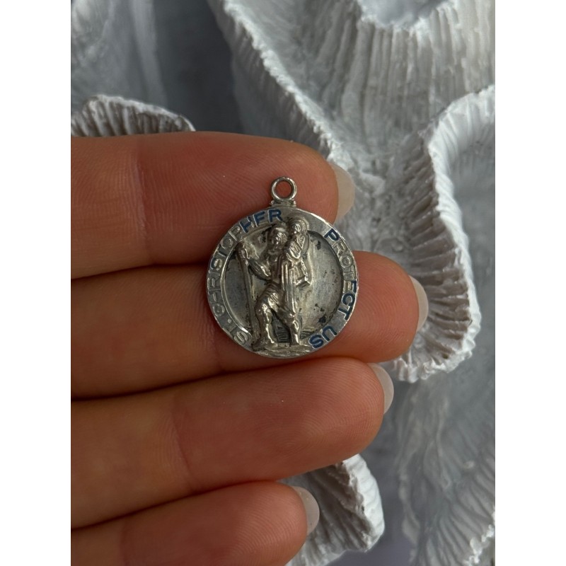 St. Christopher Protect Us Hayward 925 Sterling Silver Medal