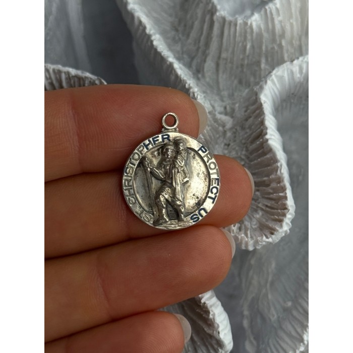 St. Christopher Protect Us Hayward 925 Sterling Silver Medal