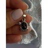 925 Sterling Silver Amber Pendant Length 0.90 Inch