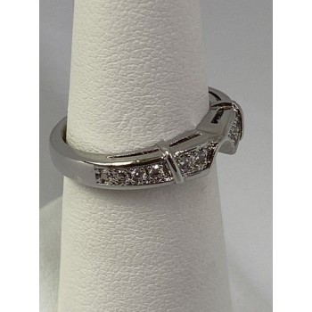 925 Sterling Silver CZ Ring Size 5.5