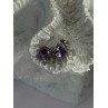 925 Sterling Silver Amethyst Earrings Length 0.25 Inch