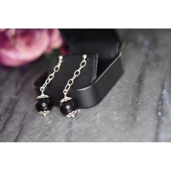 925 Sterling Silver Black Agate 