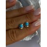925 Sterling Silver Turquoise Stud Earrings Length 0.30 Inch