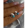 925 Sterling Silver Turquoise Stud Earrings