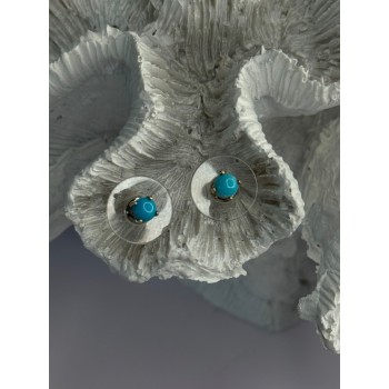 925 Sterling Silver Turquoise Stud Earrings
