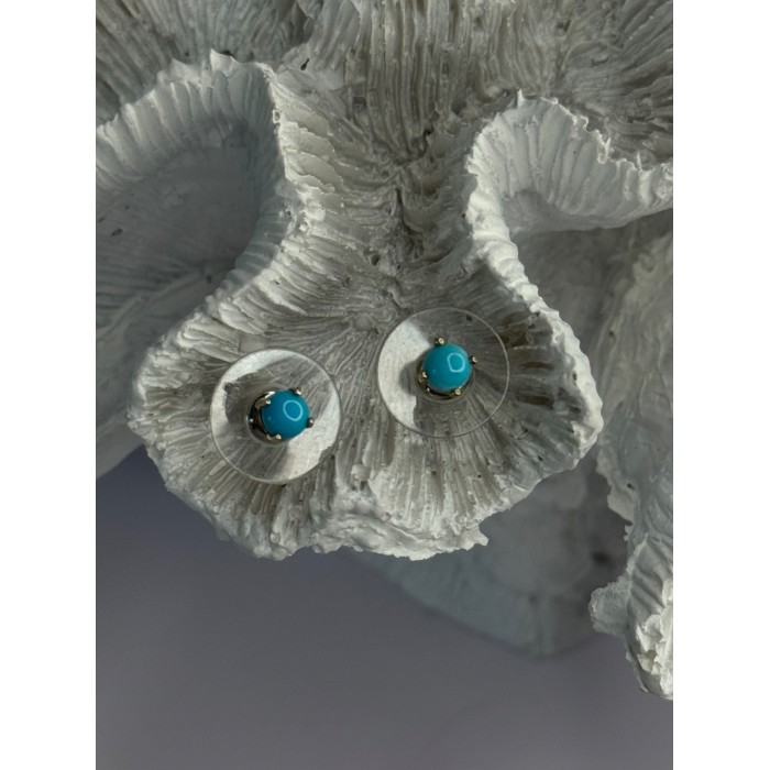 925 Sterling Silver Turquoise Stud Earrings