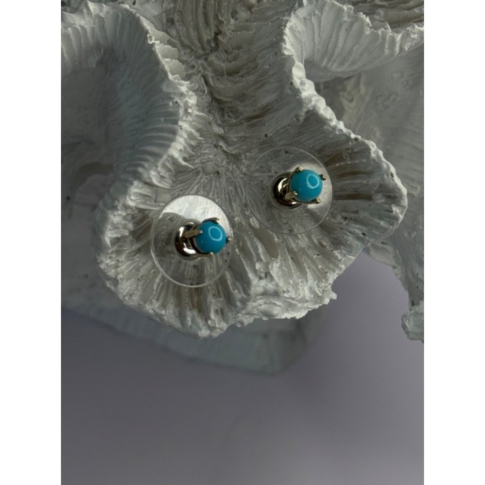 925 Sterling Silver Turquoise Stud Earrings