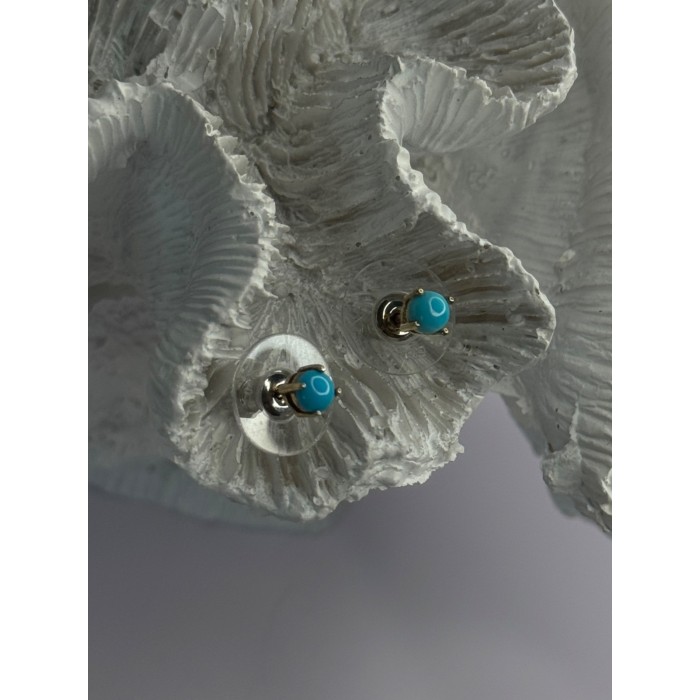 925 Sterling Silver Turquoise Stud Earrings