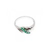 925 STERLING SILVER GREEN CZ RING SIZE 10.5