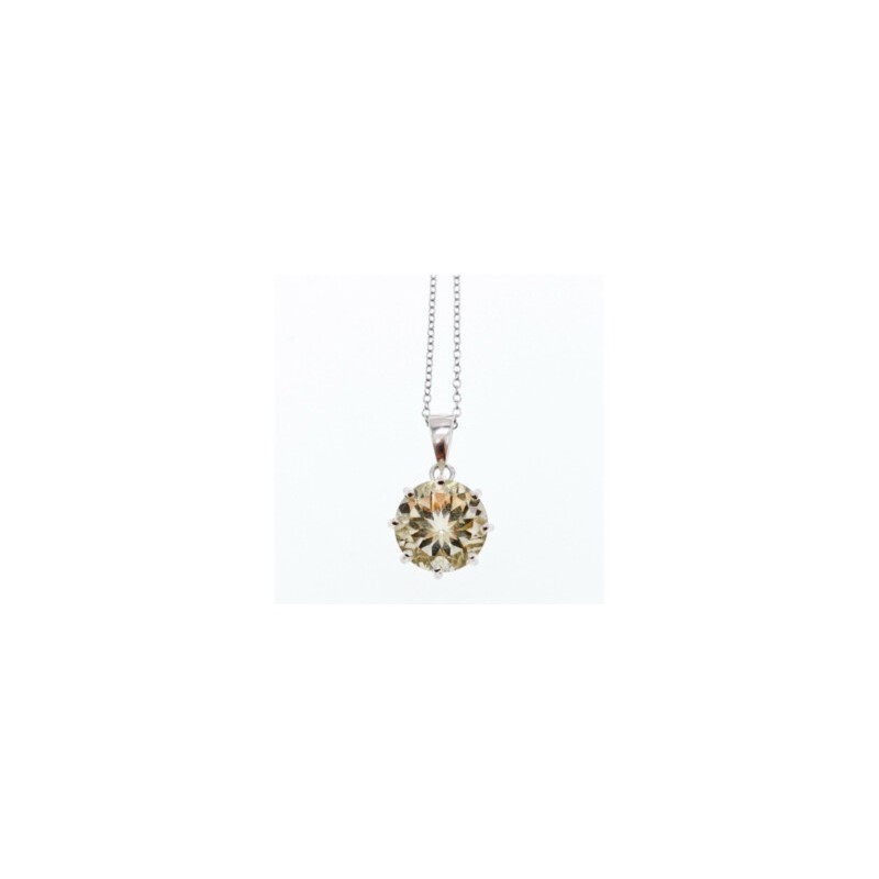 925 STERLING SILVER CITRINE CHAIN WITH PENDANT