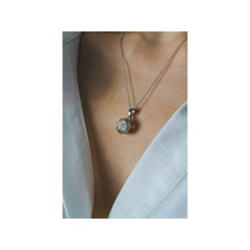 925 STERLING SILVER CITRINE CHAIN WITH PENDANT