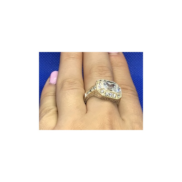 925 Sterling Silver CZ Ring Size 8.5