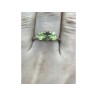 925 Sterling Silver Gold Plated Peridot Ring Size 8