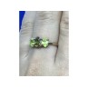 925 Sterling Silver Gold Plated Peridot Ring Size 8