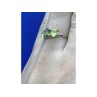 925 Sterling Silver Gold Plated Peridot Ring Size 8