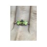 925 Sterling Silver Gold Plated Peridot Ring Size 8