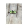 925 Sterling Silver Gold Plated Peridot Ring Size 8