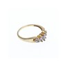 10K YELLOW GOLD TANZANITE & DIAMONDS RING SIZE 7