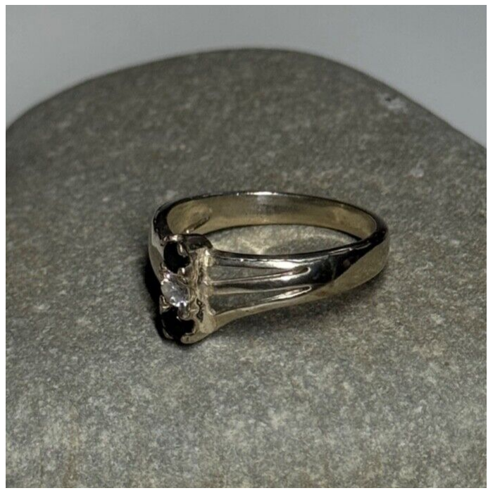 925 Sterling Silver Sapphire & Beryl Ring Size 8