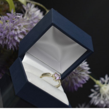 925 Sterling Silver Amethyst Ring Size 6.5