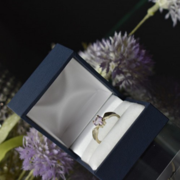 925 Sterling Silver Amethyst Ring Size 6.5