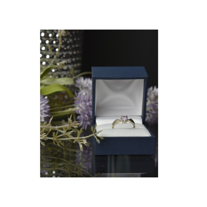 925 Sterling Silver Amethyst Ring Size 6.5