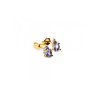 10K YELLOW GOLD TANZANITE & DIAMONDS EARRINGS