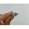 925 Sterling Silver Blue Spinel & CZ Ring Size 6.75