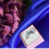 925 Sterling Silver Blue Topaz & Opal Ring Size 6.5