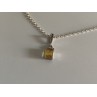 925 STERLING SILVER CITRINE & CZ CHAIN WITH PENDANT