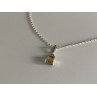 925 STERLING SILVER CITRINE & CZ CHAIN WITH PENDANT