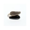 925 Sterling Silver Black Onyx & Marcasites Ring Size 9