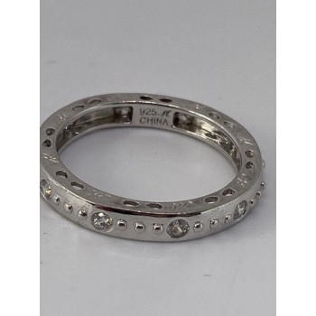 925 Sterling Silver Ring With CZ Size 8