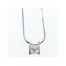 925 Sterling Silver CZ Chain With Pendant Italy