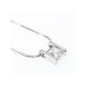 925 Sterling Silver CZ Chain With Pendant Italy