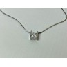 925 Sterling Silver CZ Chain With Pendant Italy