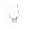 925 Sterling Silver CZ Chain With Pendant Italy